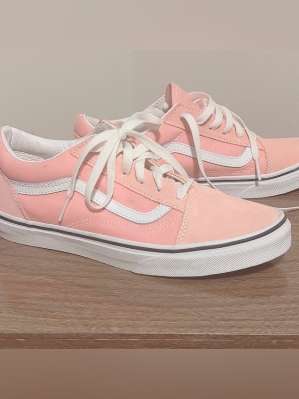 Vans Pink and White Low Top Sneakers Brand  New